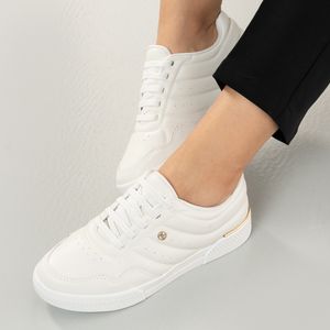 Tênis Feminino Casual Metal Kolosh Dourado