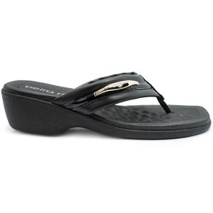 Tamanco Anabela Beira Rio Detalhe Feminino Preto