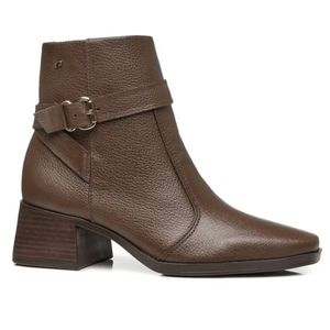 Bota Pegada Ankle Boot Stretch Lizard Feminina Pinhão