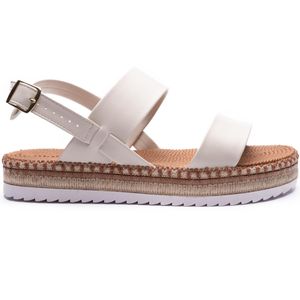 Papete Moleca Básica Flat Feminina Off White