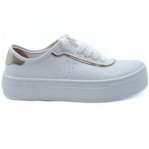 Tênis Casual Moleca Neo Metalizado Feminino Branco