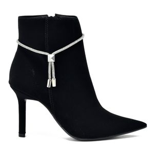 Bota Cano Curto  Via Marte Nobuck Feminina Preta