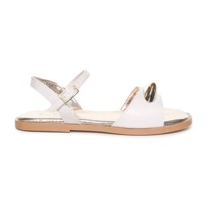 Sandália Papete Funfeet Ornament Infantil Branca