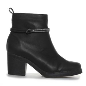 Bota Feminina Salto Bloco Cristal Via Scarpa Preto