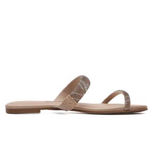 Tamanco Bege Strass Vizzano Feminino