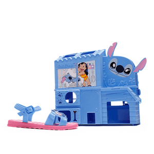Sandália Rasteira Grendene Kids Stitch com Pet Shop Infantil Rosa