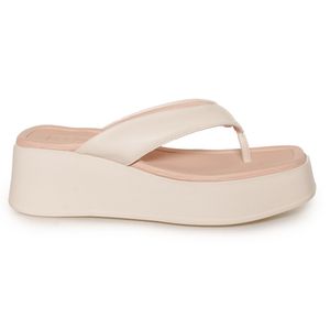 Tamanco Branco Off Beira Rio Flatform Feminino