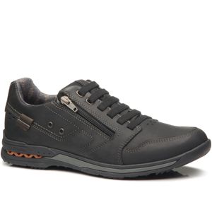 Sapatênis em Couro Pegada Masculino Preto