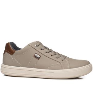 Tênis Casual Pegada  em Couro Masculino Marrom