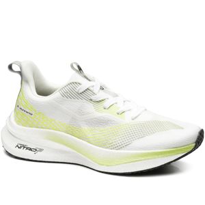 Tênis Esportivo em Tecido Pegada Masculino  Off White