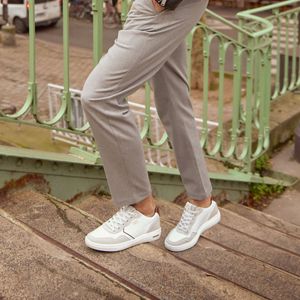 Tênis Casual Pegada  em Couro Masculino Branco