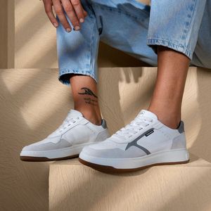 Tênis Casual  Pegada em Couro Masculino Branco