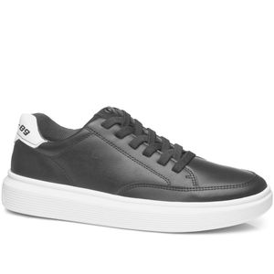 Tênis Casual Pegada em Microfibra Masculino Preto