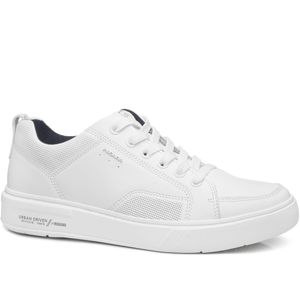 Tênis Casual Pegada em Couro Masculino Branco