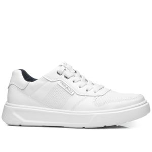 Tênis Casual Pegada em Couro Masculino Branco