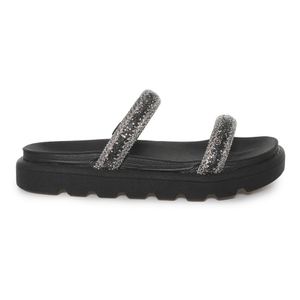 Sandália Preta Strass Vizzano Feminina