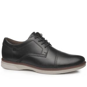 Sapato Casual em Couro Pegada Masculino Preto