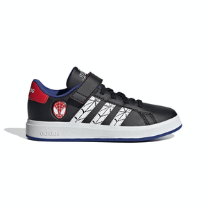 Tênis Casual Adidas Grand Court Homem-Aranha Juvenil Preto