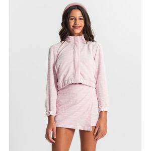 Jaqueta Juvenil Em Tweed Minty Rosa