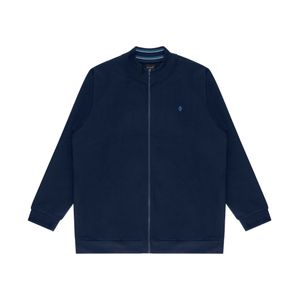 Jaqueta Masculina Plus Size Moletom Diametro Azul
