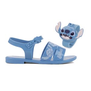Sandália Grendene Kids + Relógio Stitch Time Infantil Azul