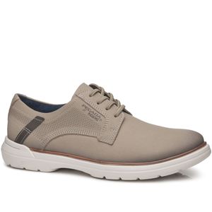 Sapato Casual em Couro Pegada Masculino Bege