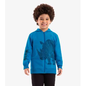 Jaqueta Infantil Com Capuz Rovitex Kids Azul