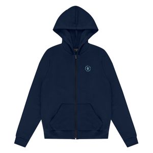 Jaqueta Masculina Moletom Com Capuz Diametro Azul