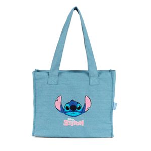 Bolsa Gash Ombro Jeans Stitch Disney Azul Infantil
