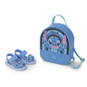 Sandália Grendene Kids Papete + Mochila Disney Stitch Azul Bebê
