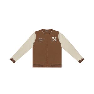 Jaqueta Juvenil Masculina Em Moletom Minty Marrom