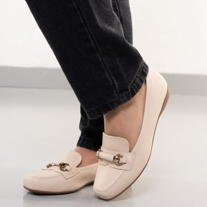 Sapato Modare Mocassim Feminino Creme