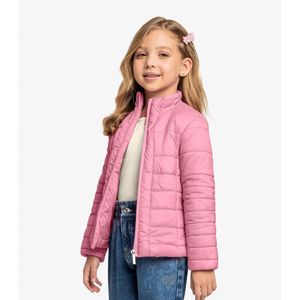 Jaqueta Puffer Infantil Trick Nick Rosa