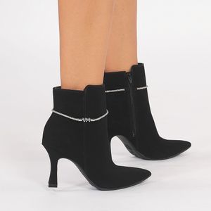 Bota Via Marte Salto Fino Feminina Preta