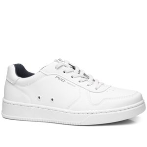 Tênis Casual Pegada em Microfibra Masculino Branco