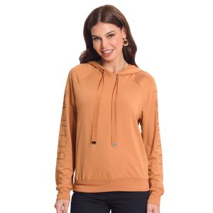 Blusão Estampado Feminino Rovitex Marrom