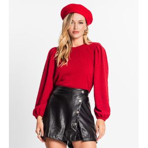 Blusão Feminino Em Tricot Pop Endless Vermelho