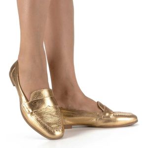 Sapato Mocassim Dourado Dakota Feminino