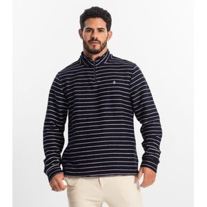 Blusão Masculino Moletinho Listrado Diametro Azul