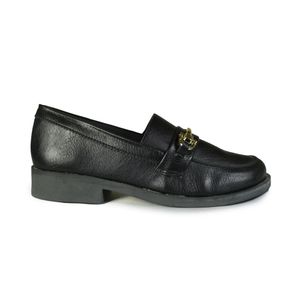 Sapato Feminino Mocassim Fivela Basic Quiz Preto