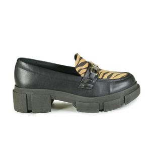 Sapato Feminino Mocassim Fivela Quiz Preto