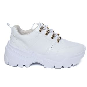 Tênis Casual Ramarim Chunky Costuras Feminino Branco