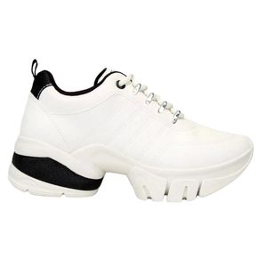Tênis Casual Ramarim Chunky Feminino Branco e Preto