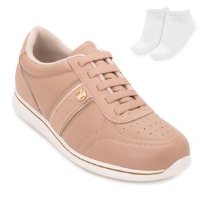 Tênis Casual Modare e Meia Feminino Bege