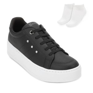 Tênis Casual Ramarim e Meia Feminino Preto