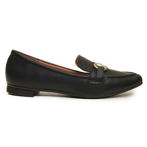 Sapato Mocassim Fivela Vizzano Feminino Preto