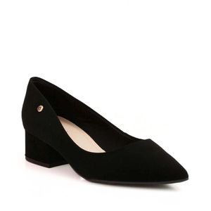 Sapato Feminino Scarpin Salto Grosso Bebece Preto