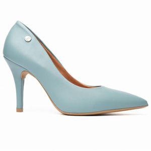 Scarpin Vizzano Pelica Salto Alto Bico Fino Feminino Azul