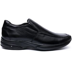 Sapato Social Jota Pe Couro 3D Double Air Masculino Preto