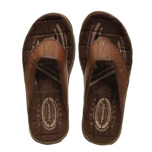 Chinelo Masculino Couro Pegada Marrom